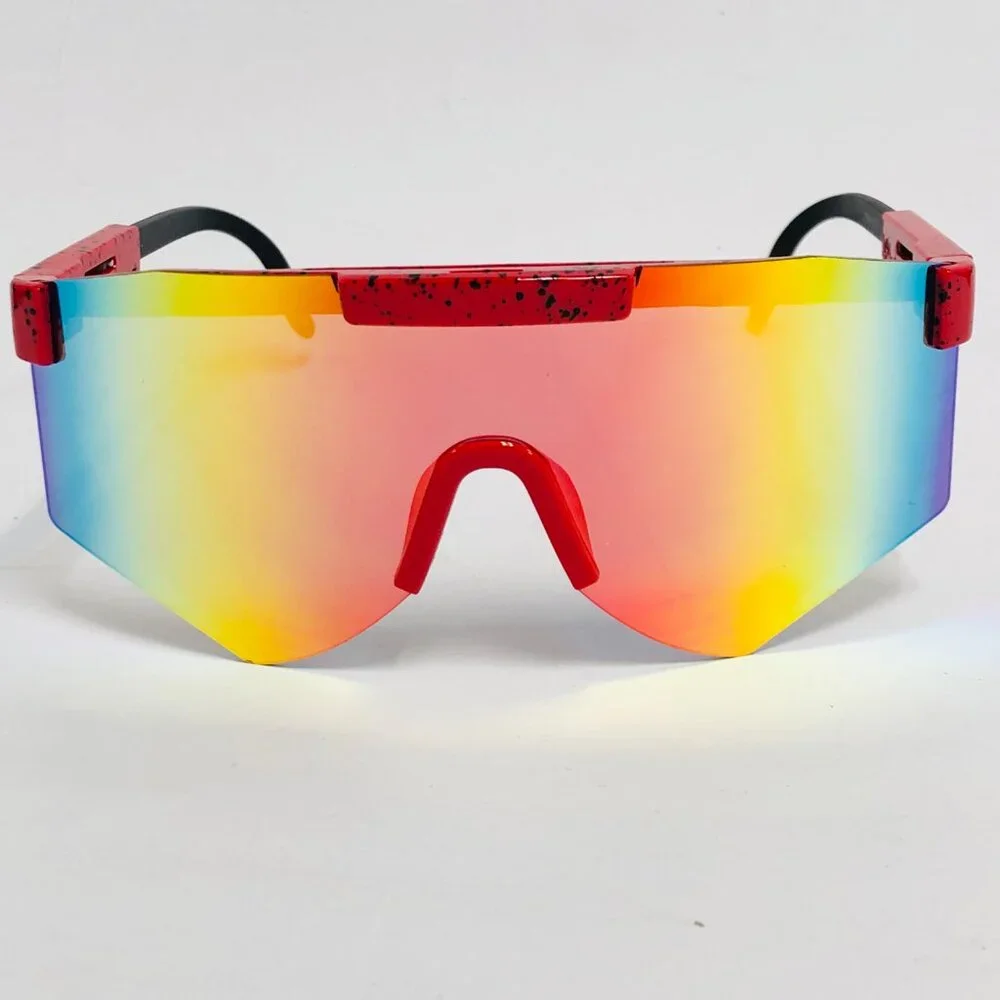 Sports Women Sunglasses Red Mirror Lens Large Frame Outdoor‎ Running Driving New